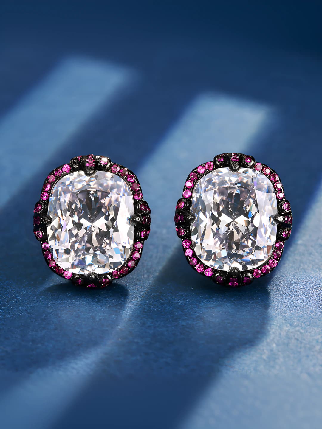 White diamond studs