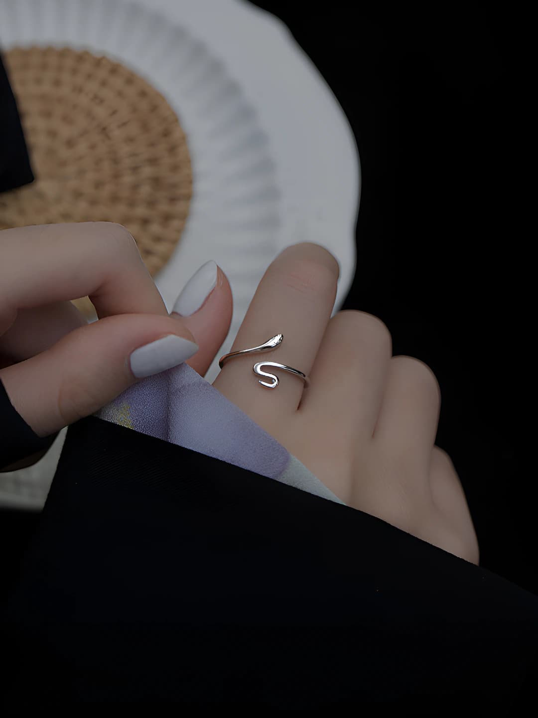 Adjustable snake ring for women, minimalist style, 2026