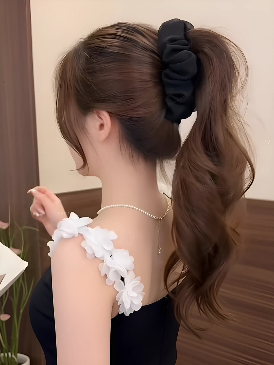 3# Solid black banana clip ~13cm
