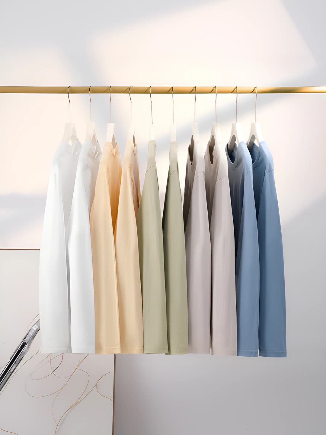 Women's long-sleeve base top, crew neck, loose fit, solid colour, pure cotton, autumn-winter