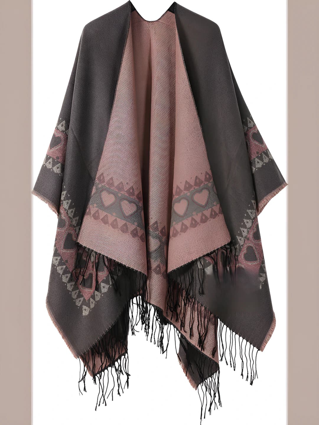 Heart tassel - Dark brown