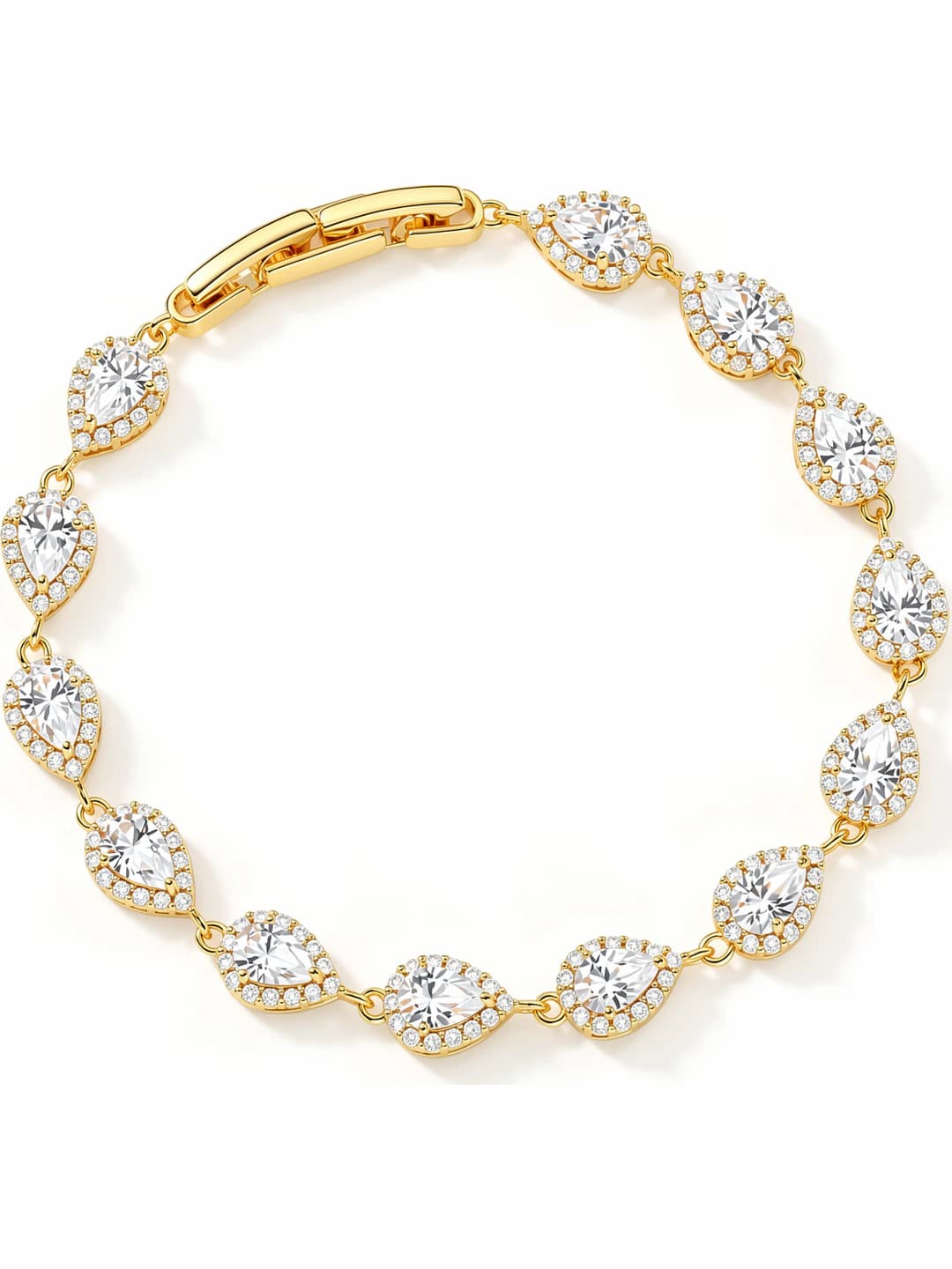 High-quality bracelet for women: Angel's Eye collection, teardrop shape with purple stone, holiday gift, classic and versatile