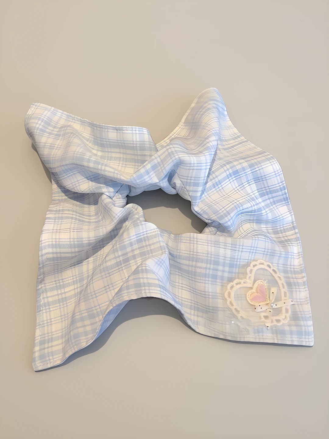 5# Plaid heart square 21*22 cm