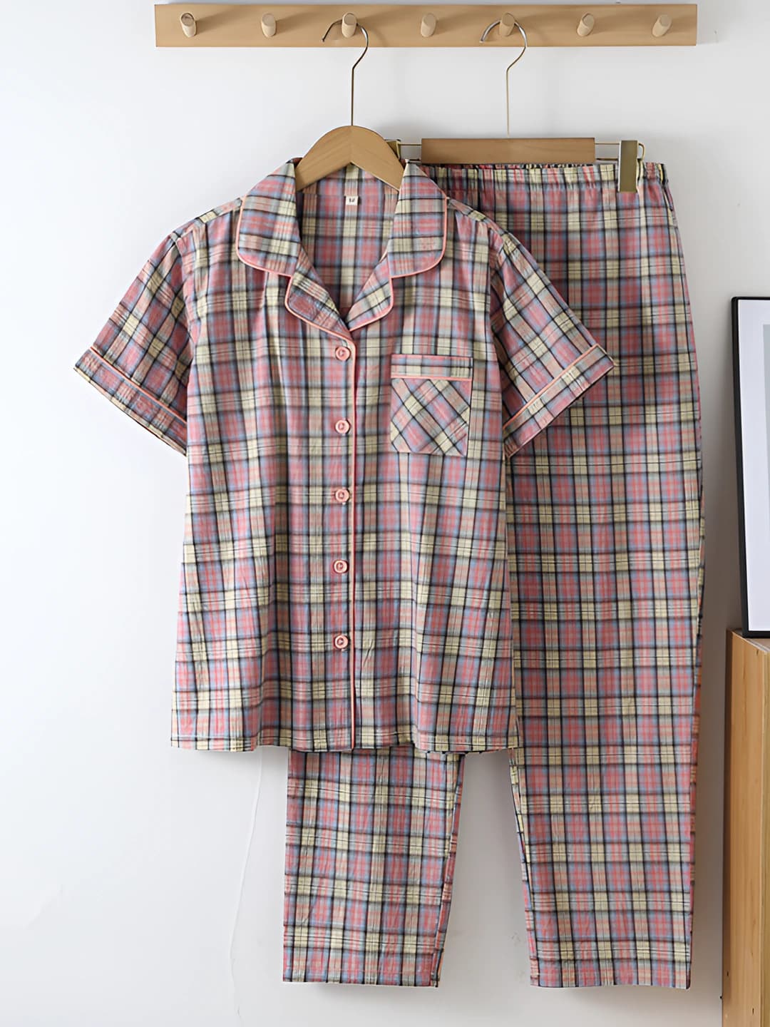 Pink line plaid