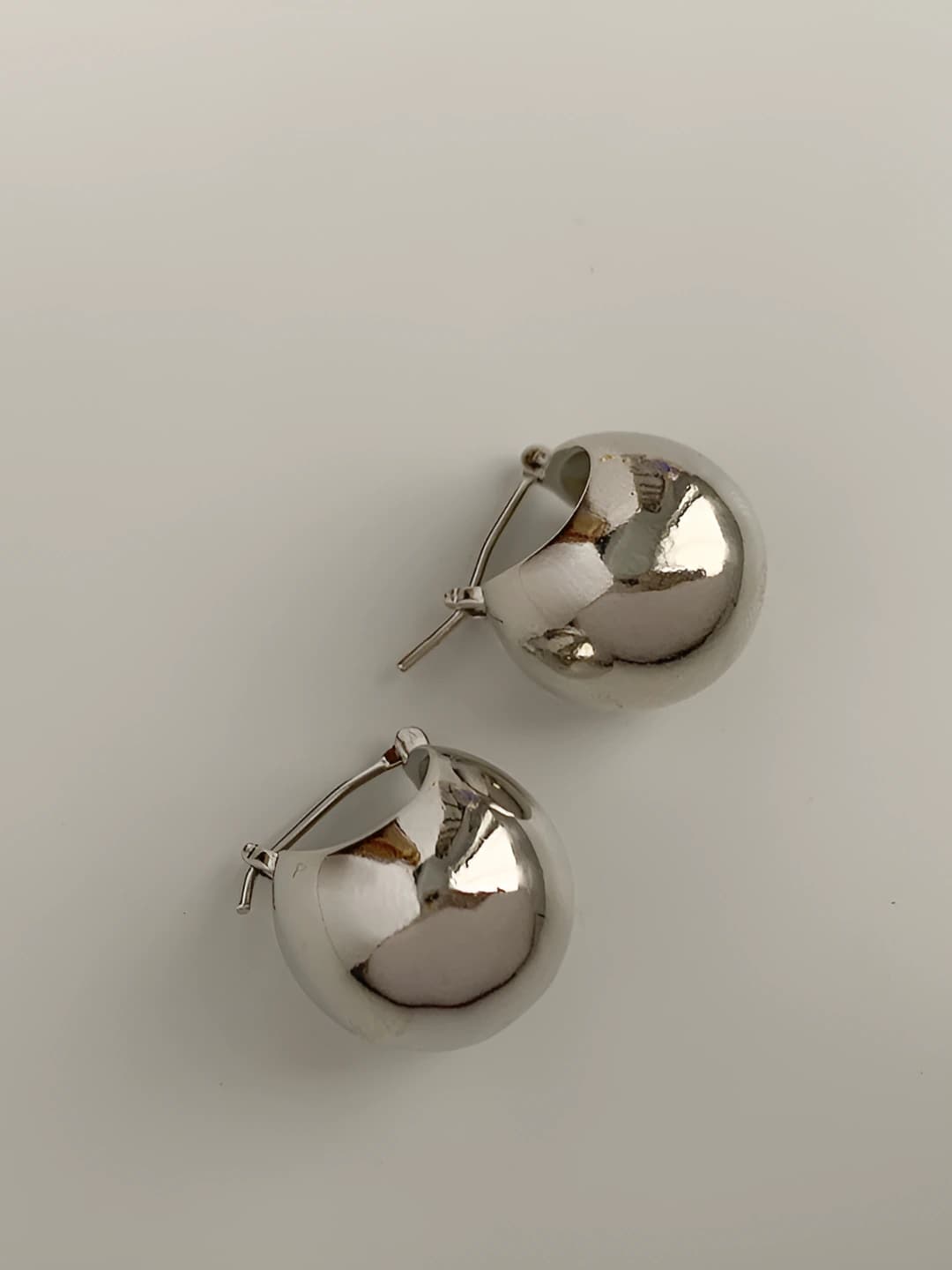Silver ball stud earrings