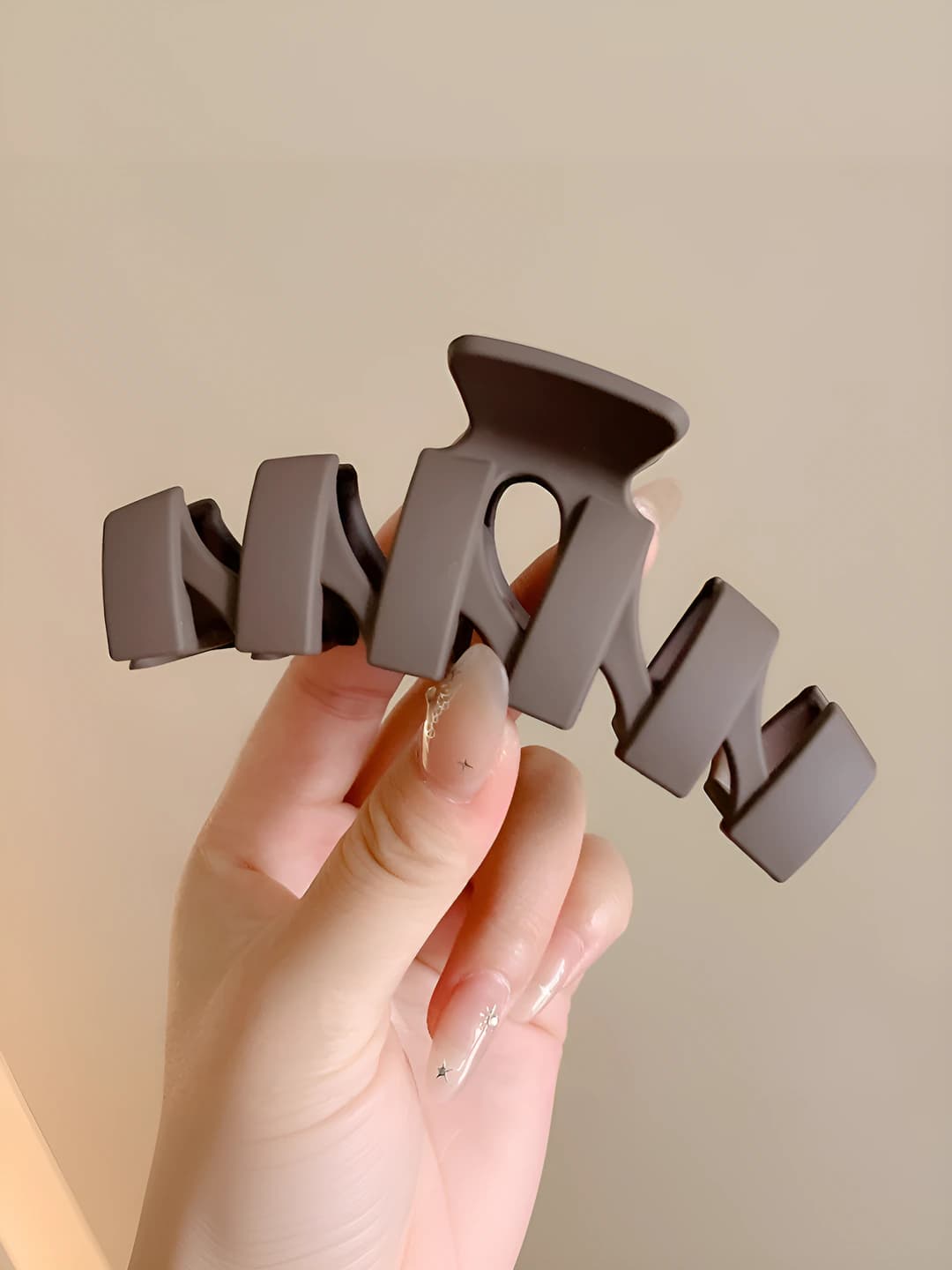 7#Нерегулярный тёмно-кофейный зажим 11cm