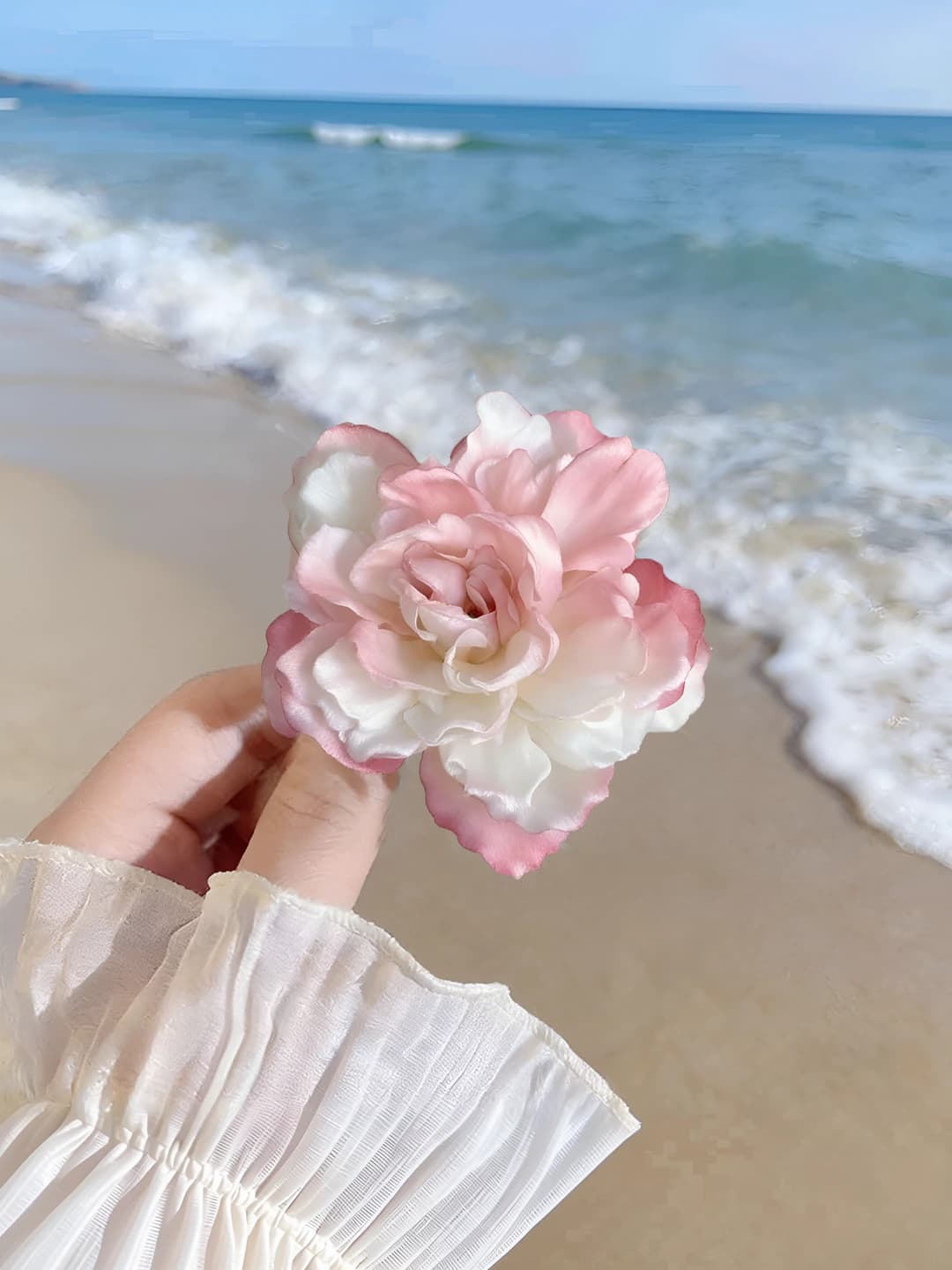 Pink gradient artificial hibiscus