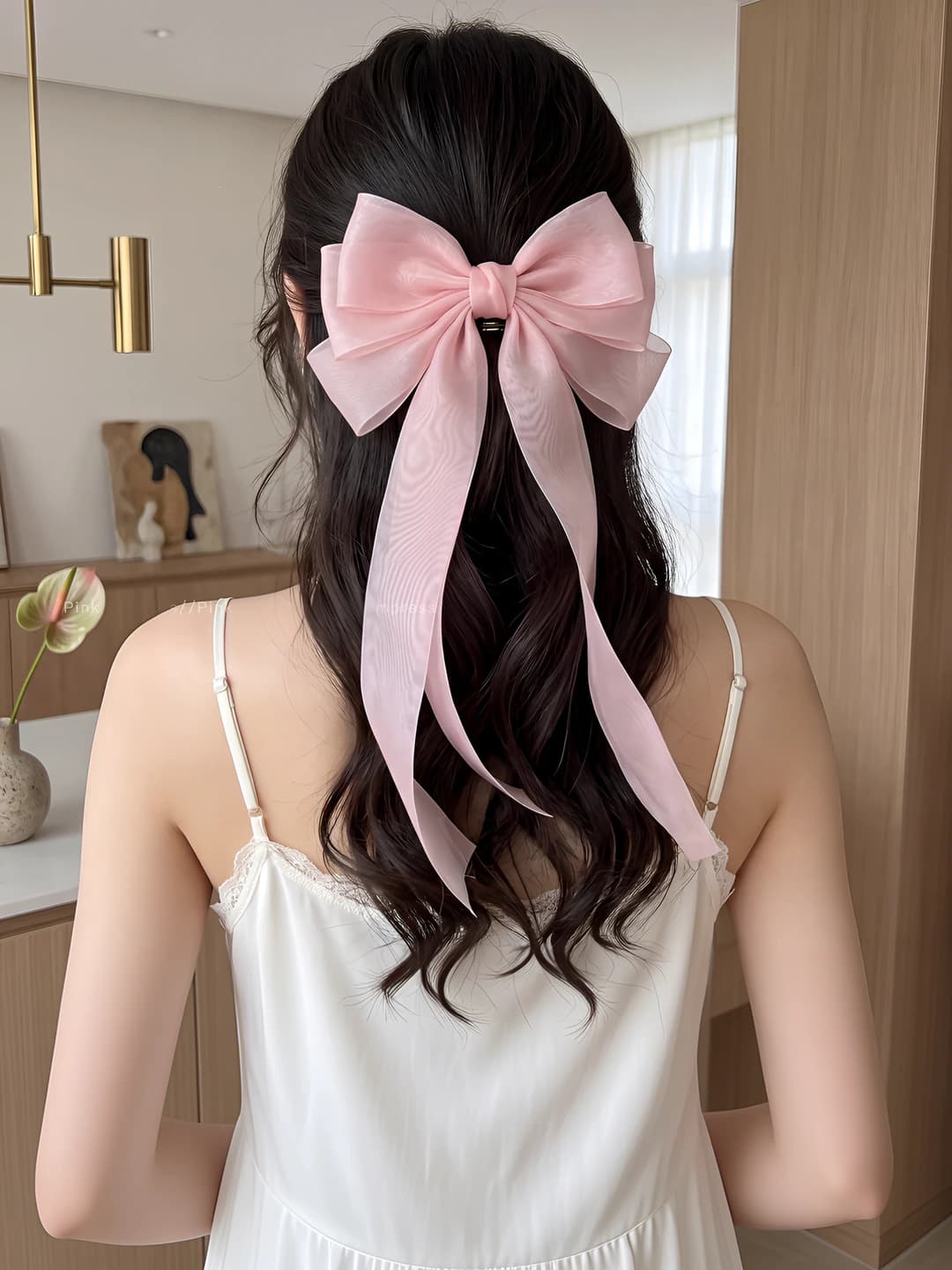 Pink-red, ribbon 27 cm
