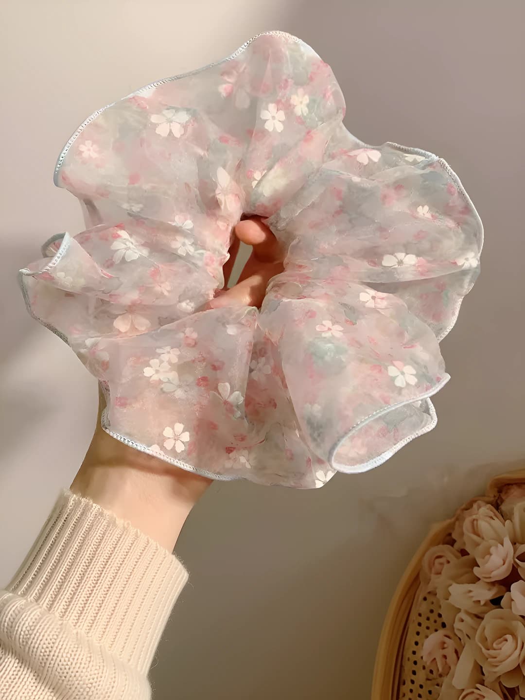 Розовый мелкий цветочный, 15 см