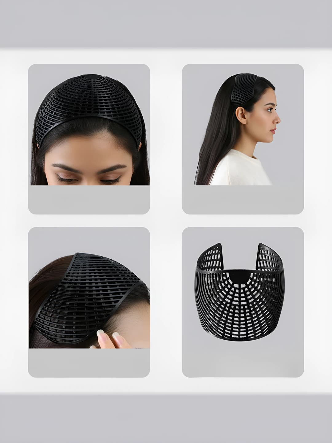 Women's solid colour hair holder, plastic/resin, for all seasons