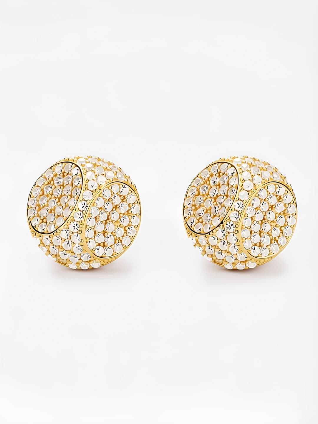 Women's copper alloy earrings with full zirconia, irregular shape, super shiny, light luxury style