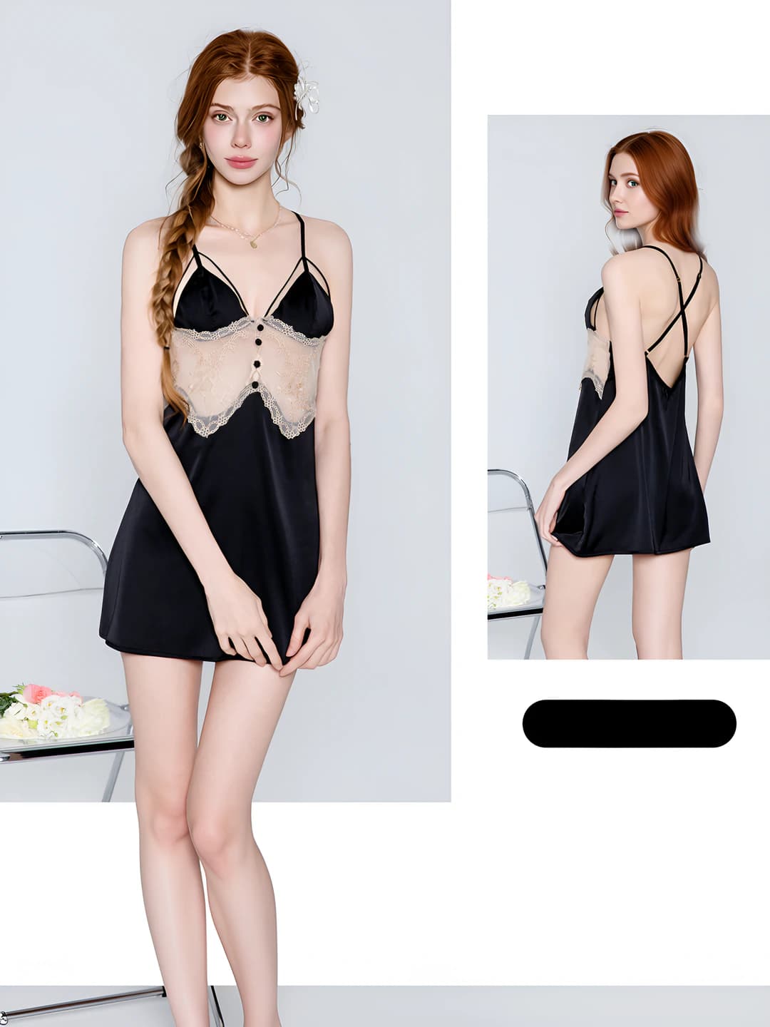 2403 Black (Sleep Dress)