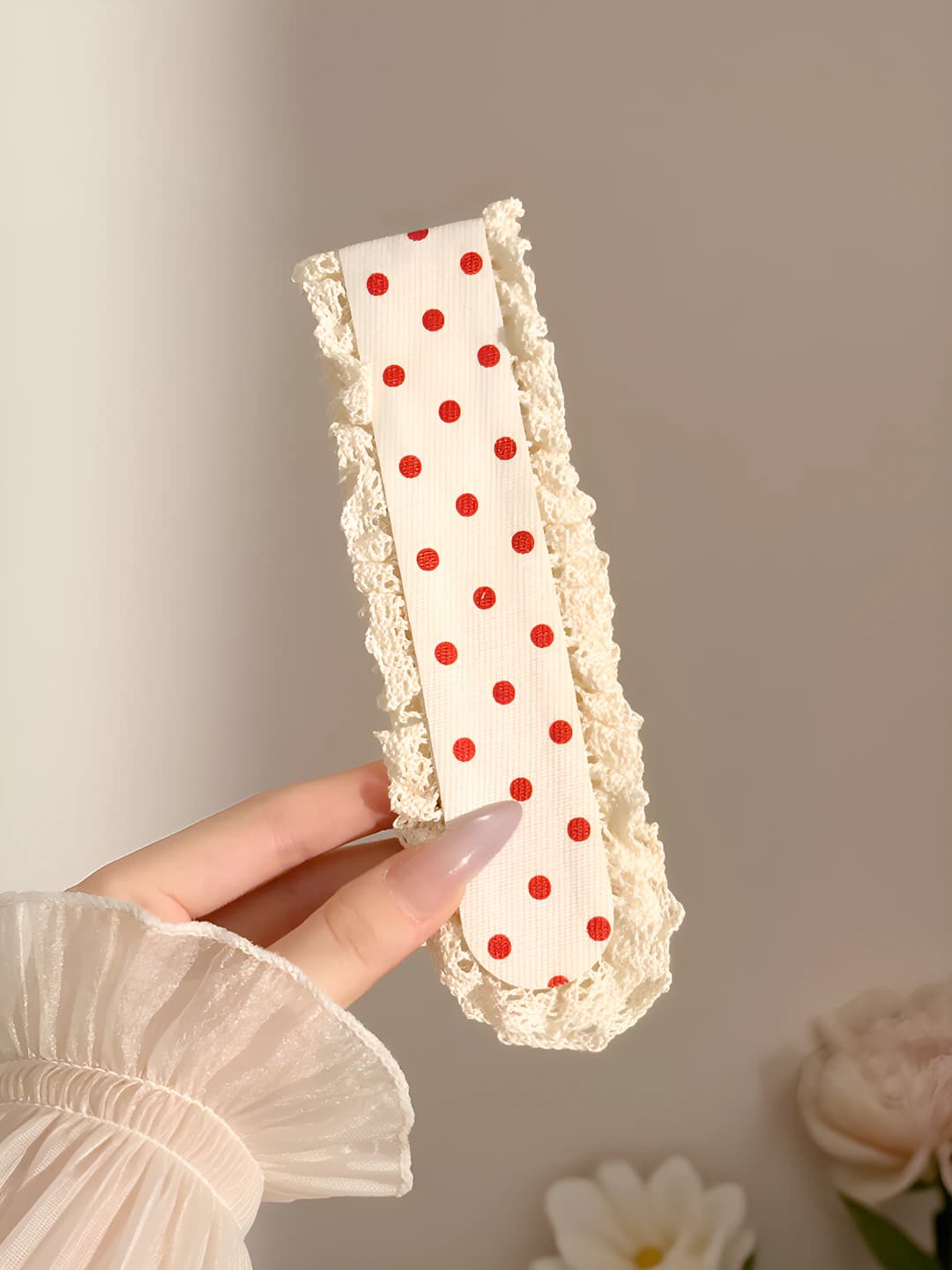 Red polka dot - approx. 34cm 5cm