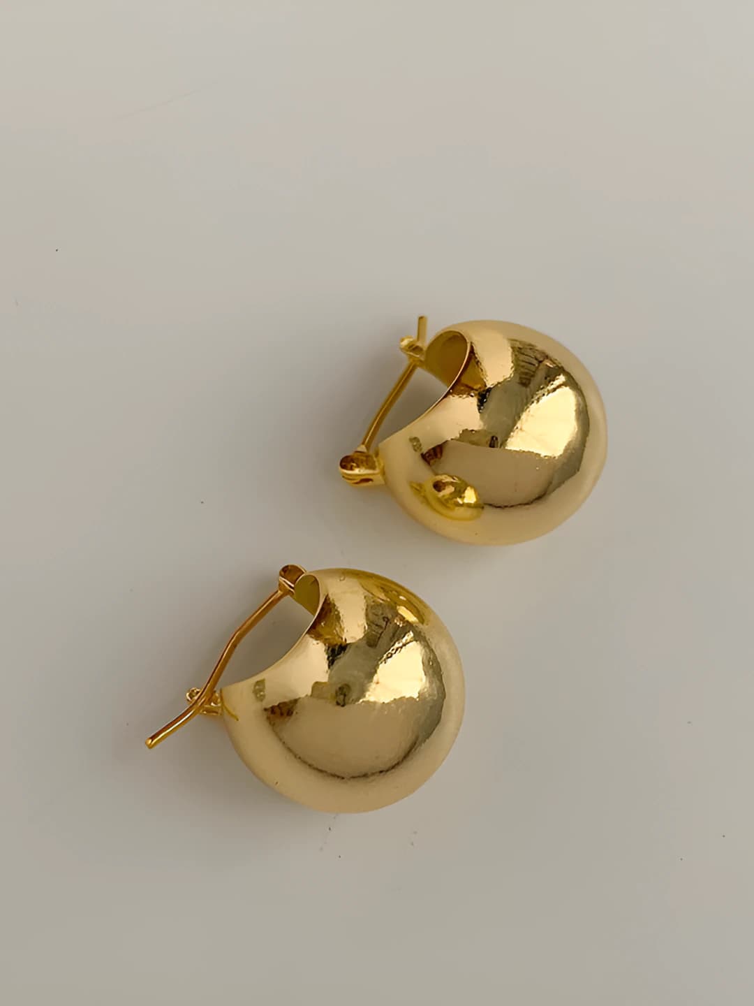 Gold ball stud earrings