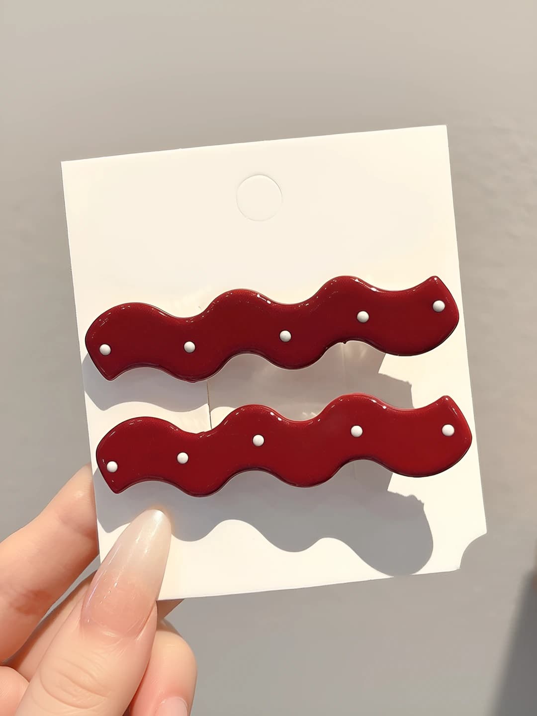 1# Dotted wavy variant [1 pair] 6.5 cm