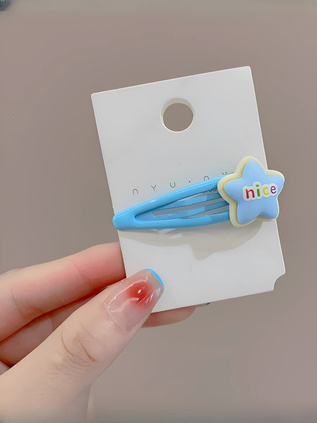 7# Letter blue star BB clip (5.5 cm)