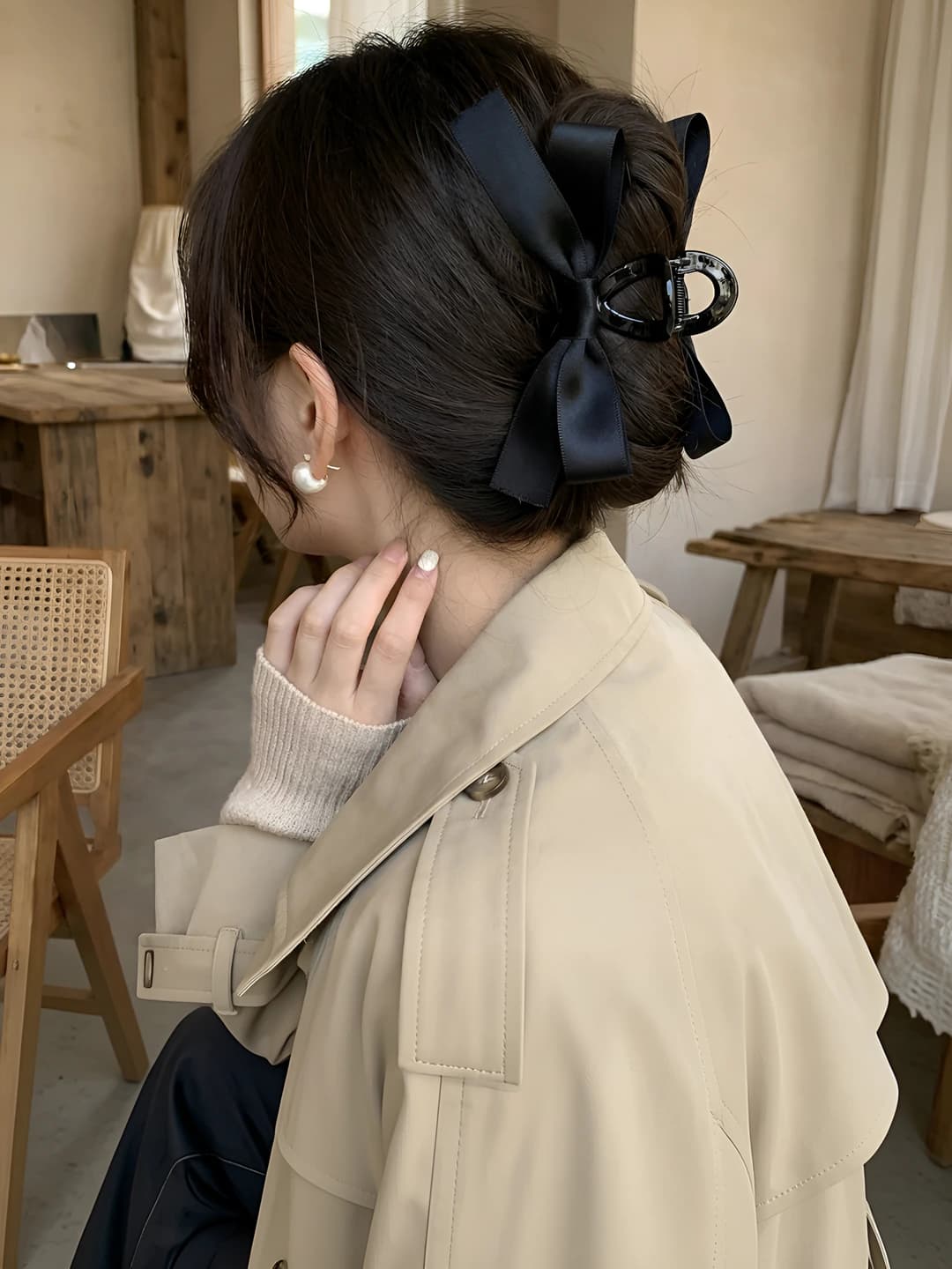 4# Bow glossy base clip 13 cm