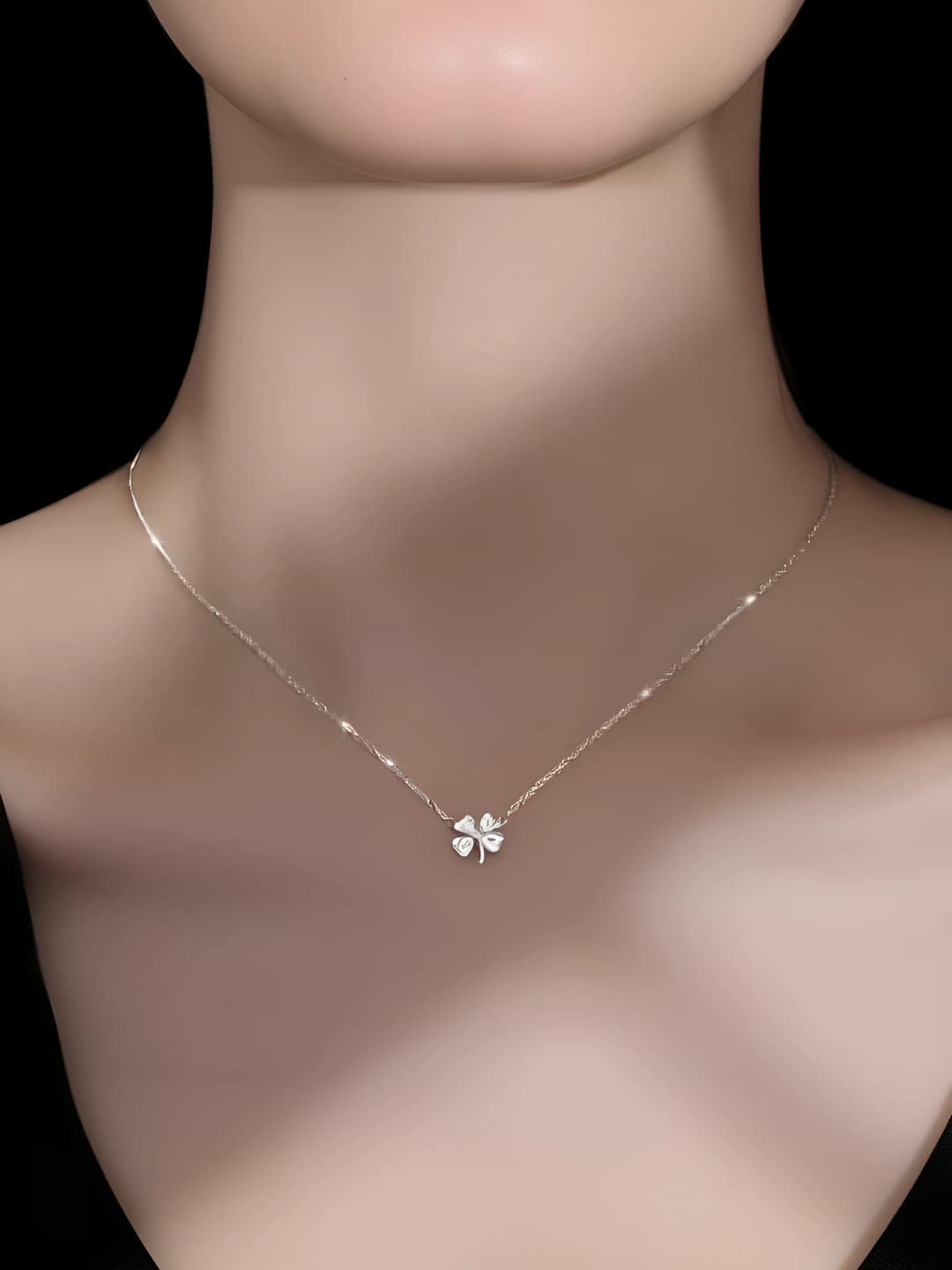 Silver 4-petal flower