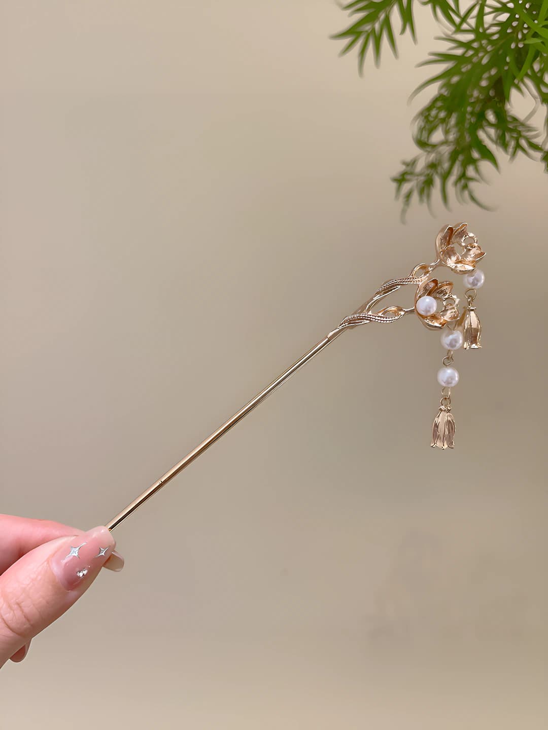 [77] Ikki lotus guli - Oltin (~16.5 sm)
