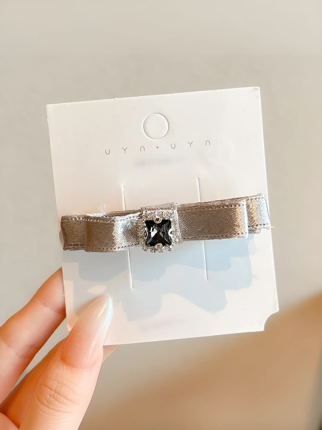 1# Monet grey bow 6 cm