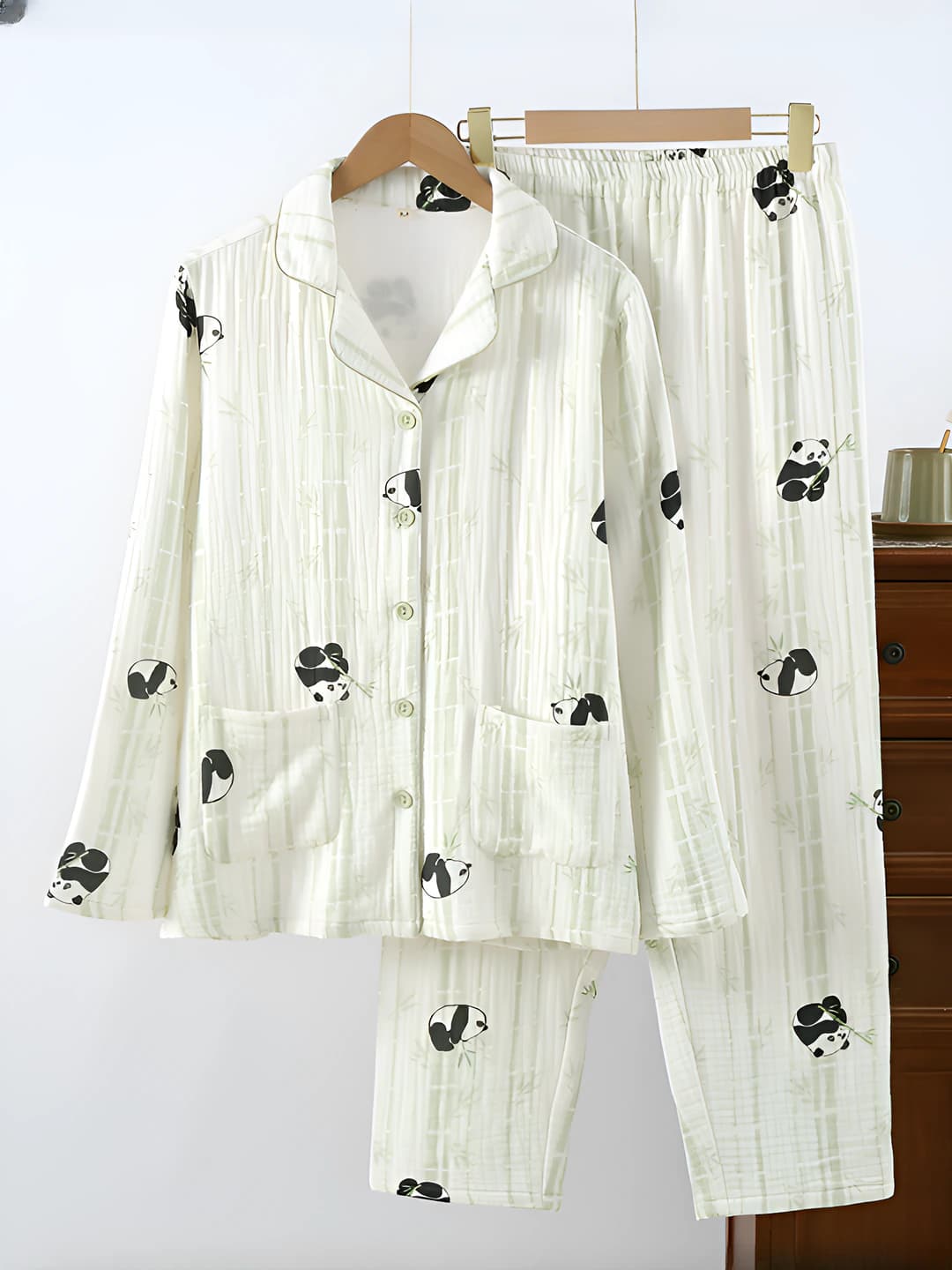 Bamboo panda (Turn-down collar)