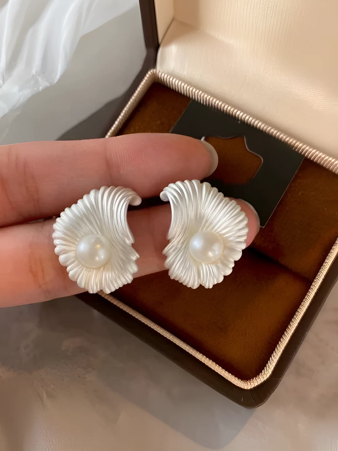 Pearl earrings