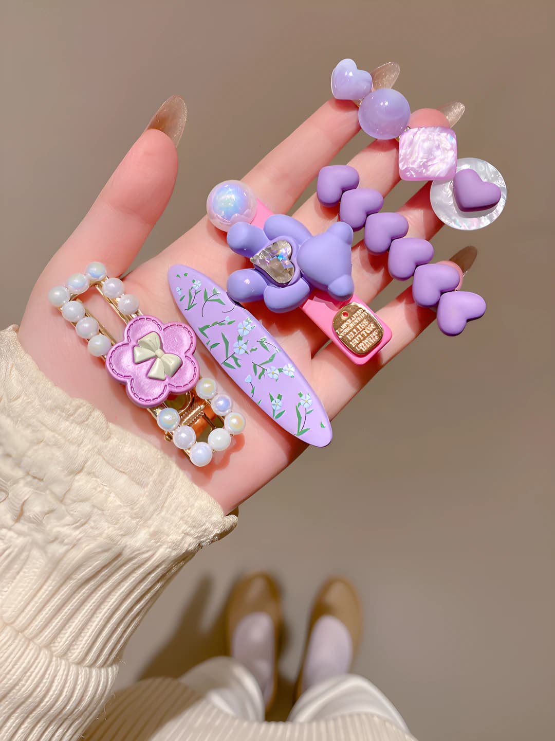 16# Фиолетовый мишка набор 5 шт