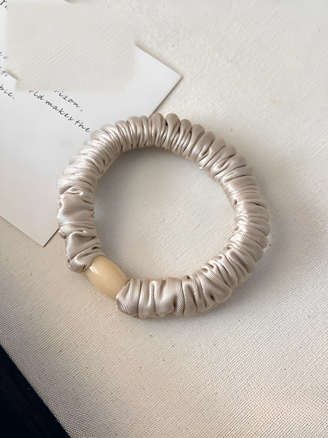 Satin hair tie [Grey] 1 pc