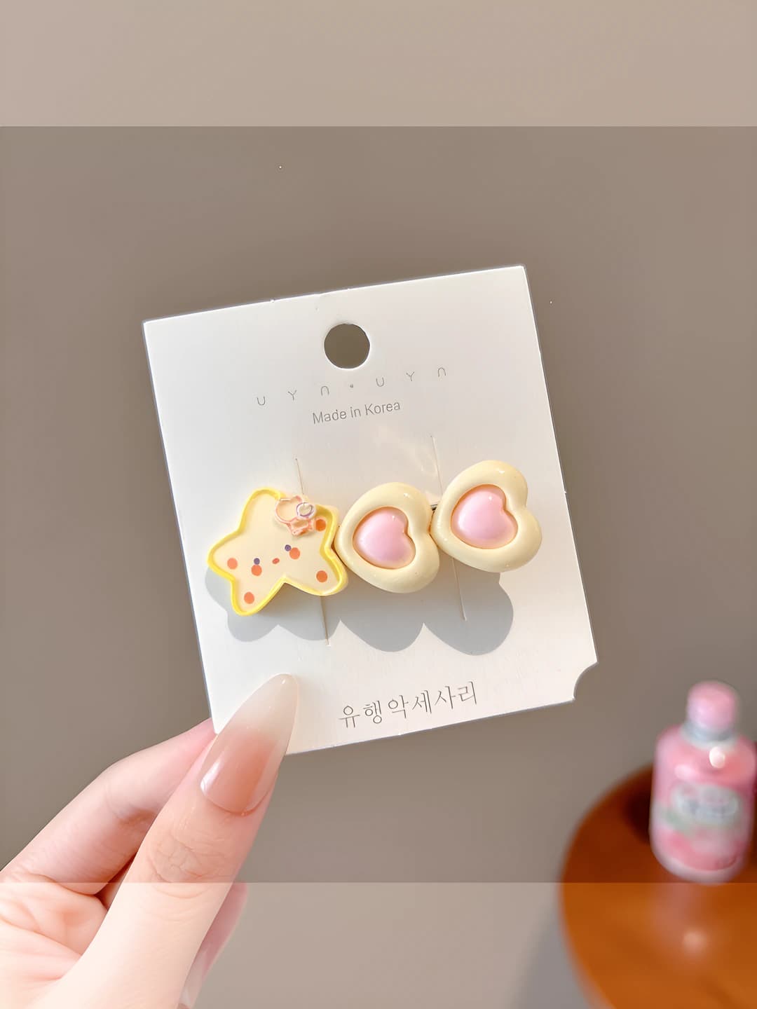 Double heart hair clip