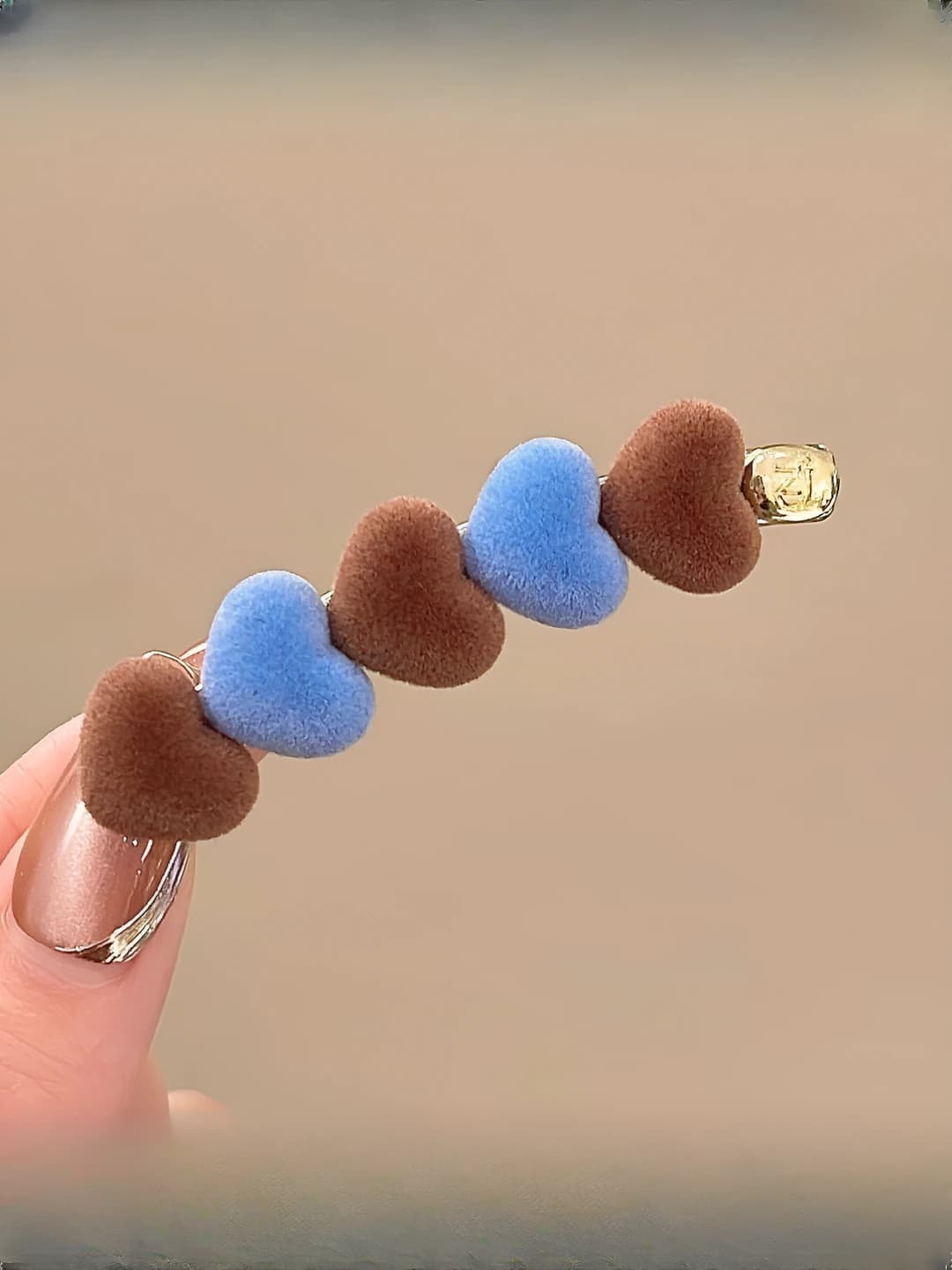 1# Синий-кофе сердце 6.5 см