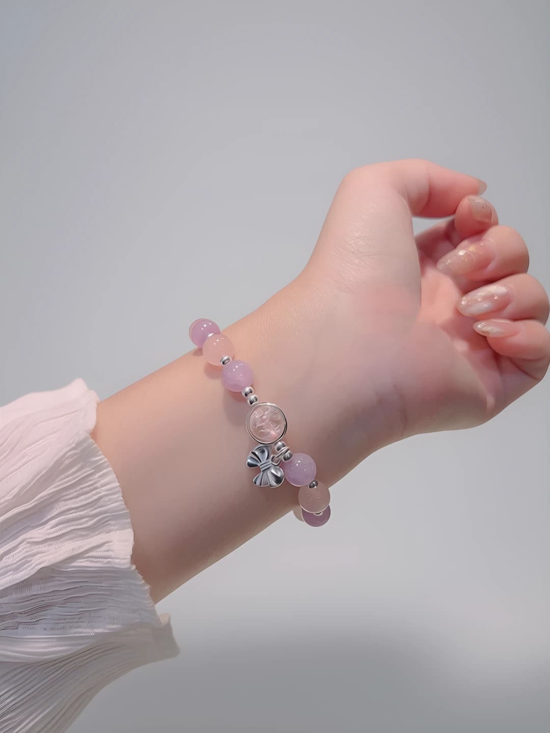 Браслет DIY для женщин, серая луна, элемент дизайна бабочка, стиль японско-корейский