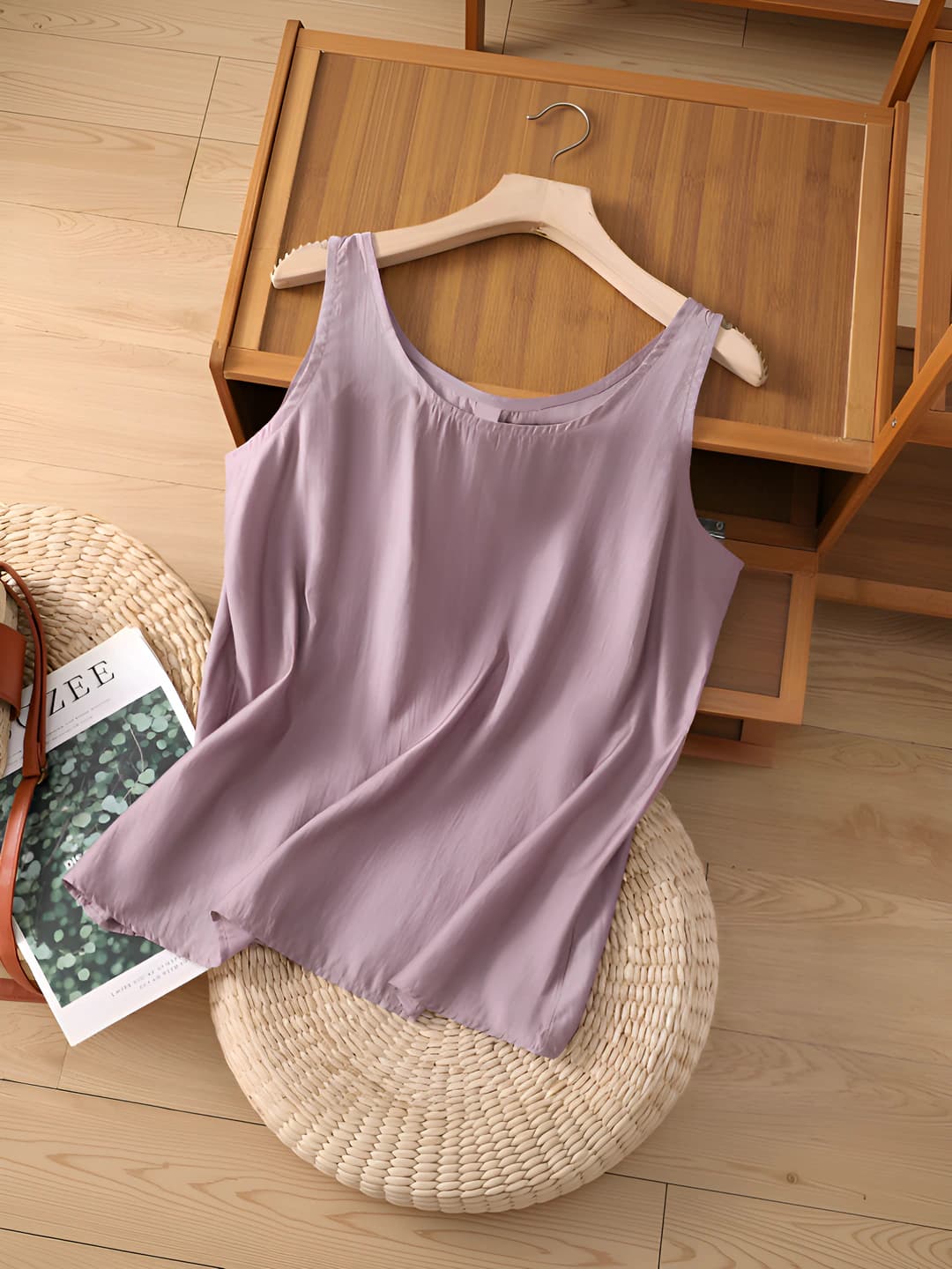 Purple floral + Light pink floral