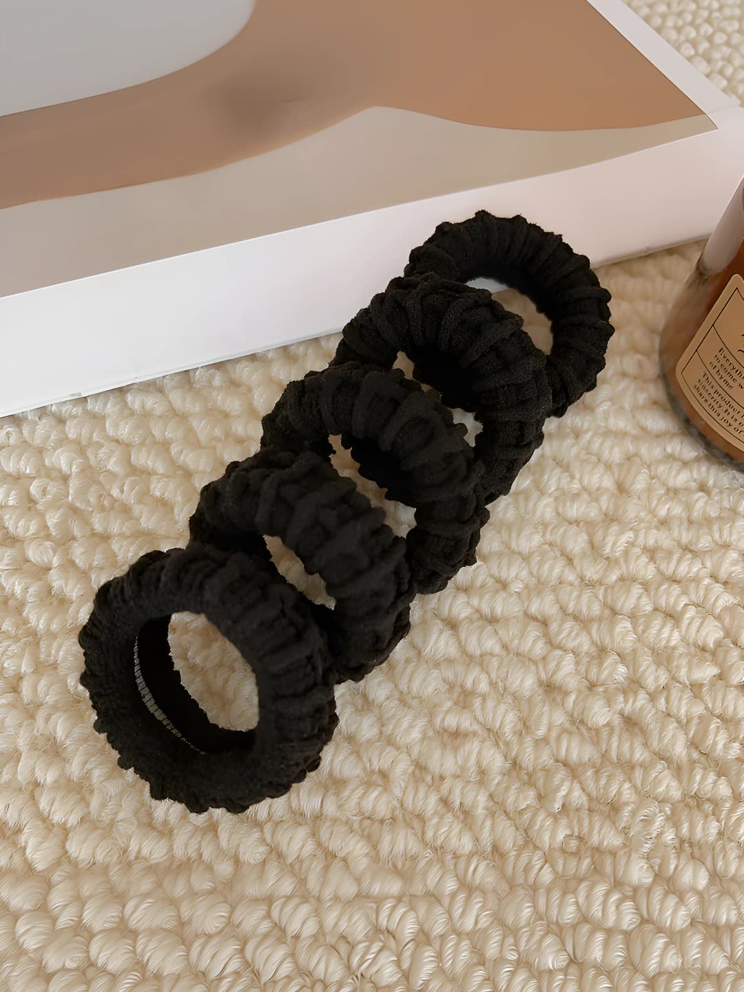 Black hair ties 5 pcs
