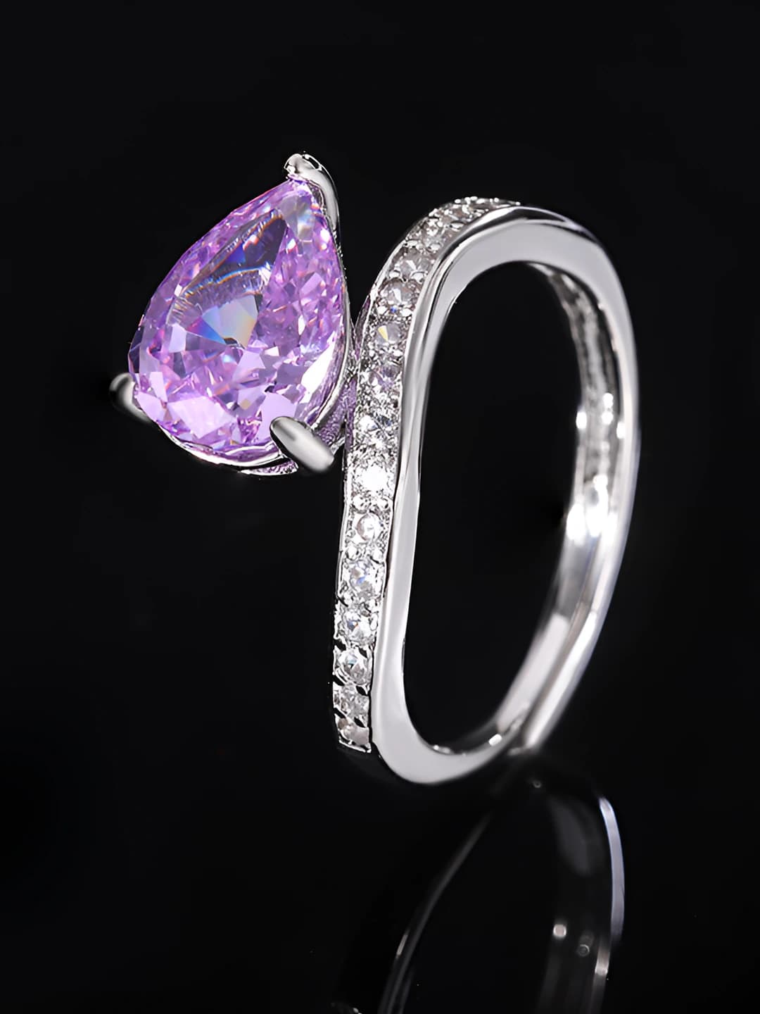 Purple diamond ring