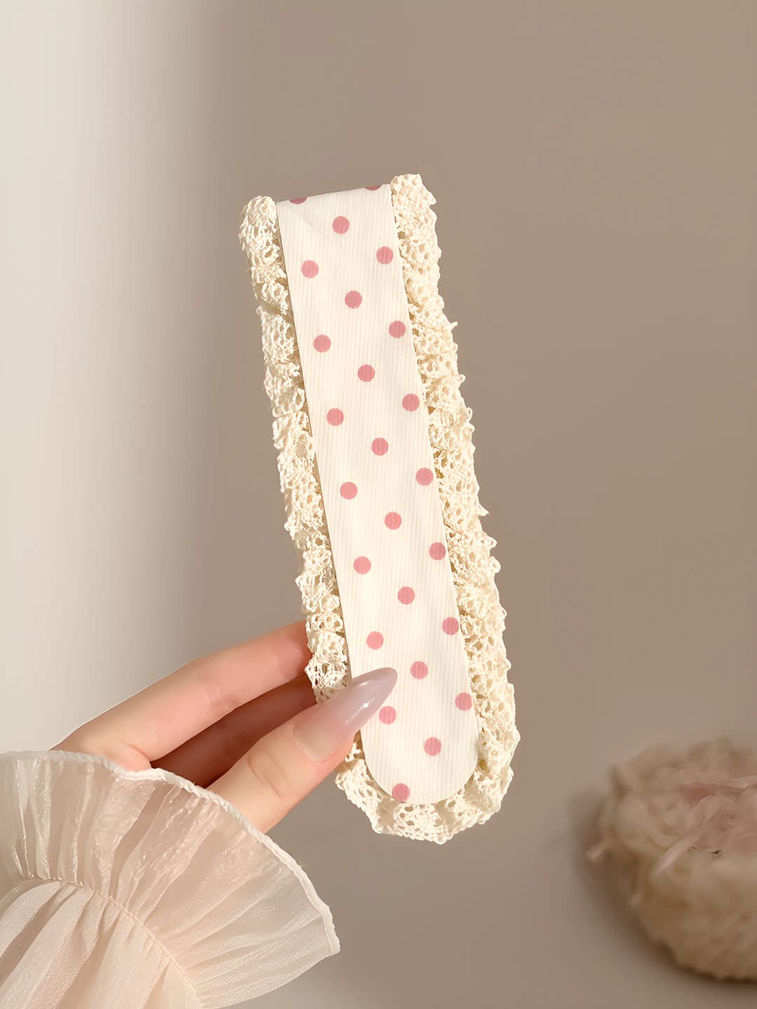 Pink polka dot - approx. 34cm 5cm