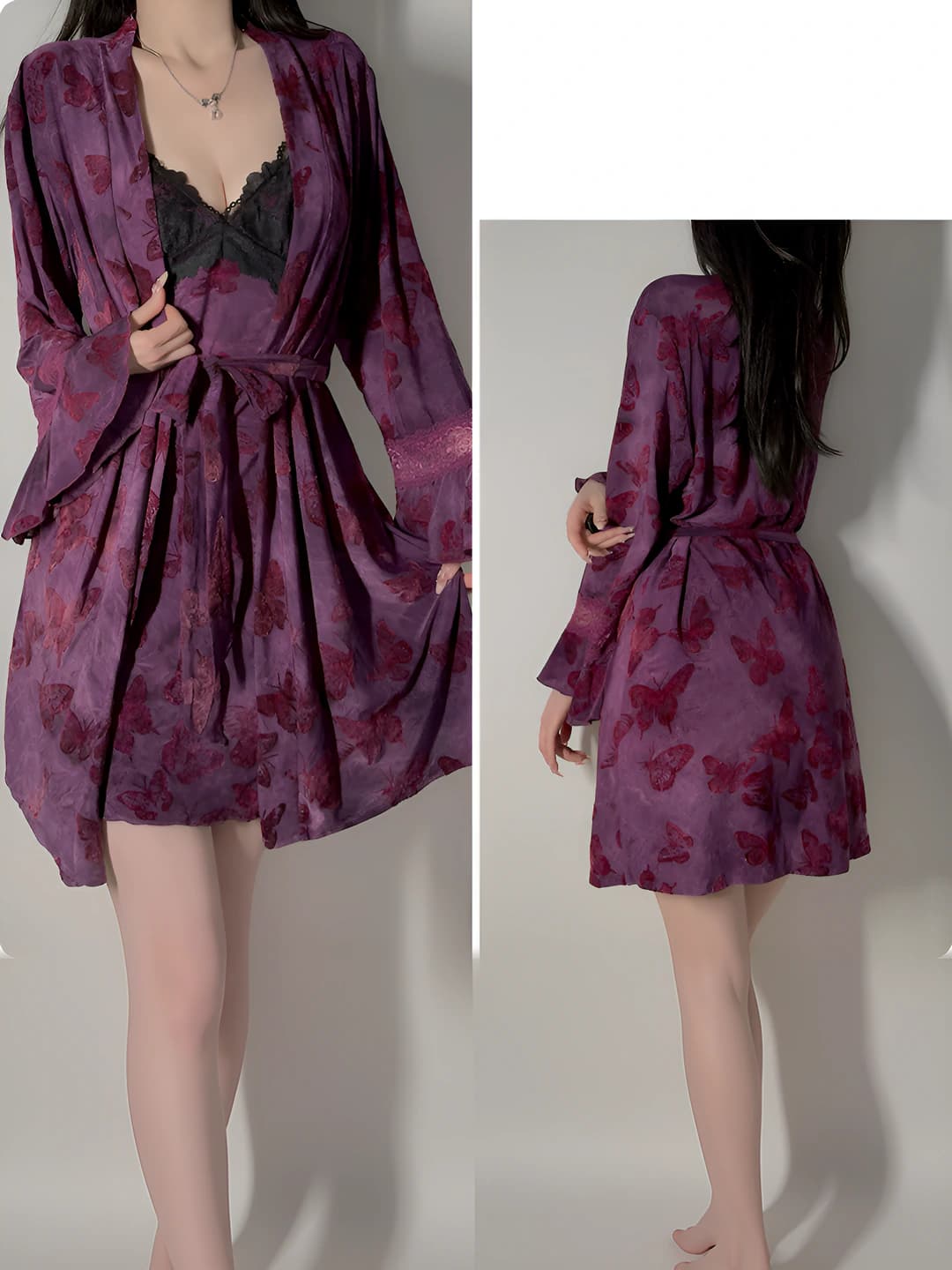 QJ5286 Purple (Outer Robe + Belt)