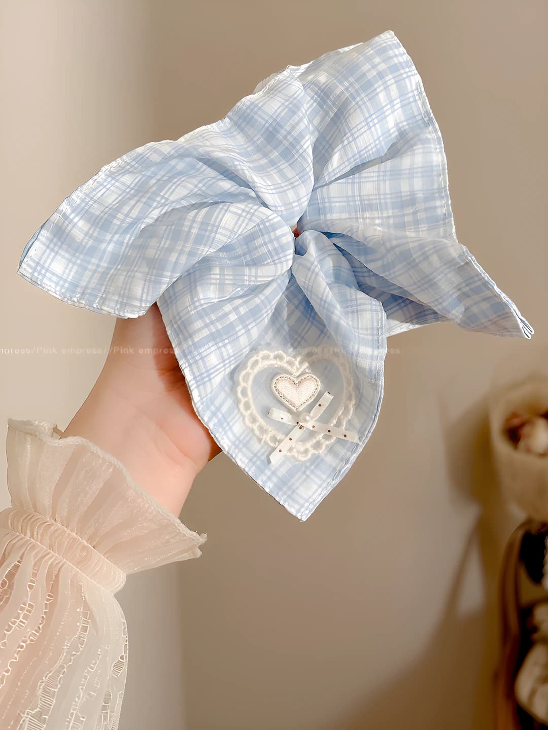 5# Клетчатое сердце квадрат 21*22 см