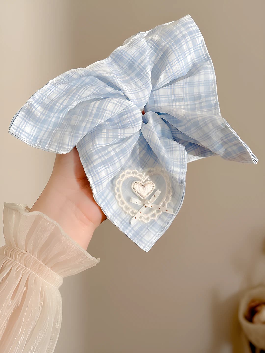 5# Клетчатое сердце квадрат 21*22 см