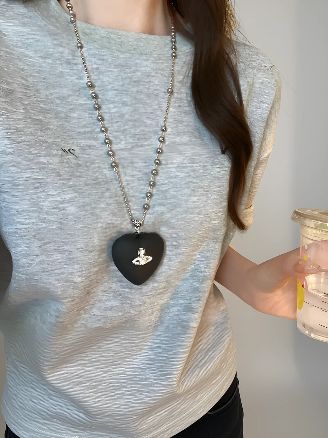 Planet heart necklace XL1655
