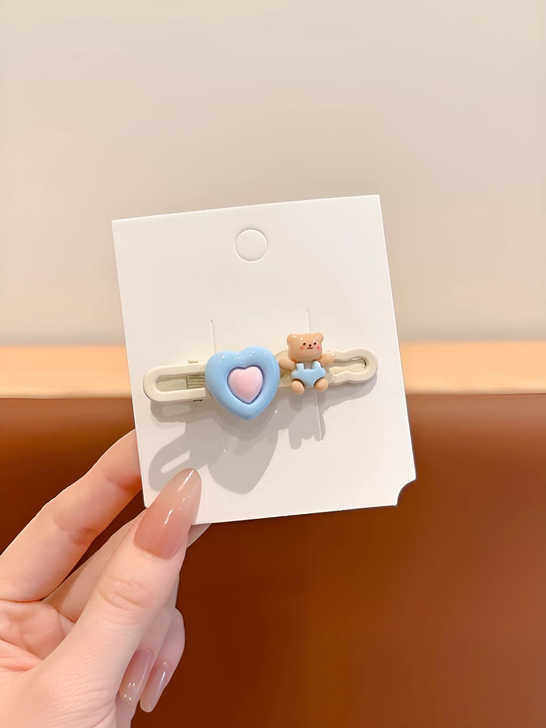 3# Bear heart clip 6 cm