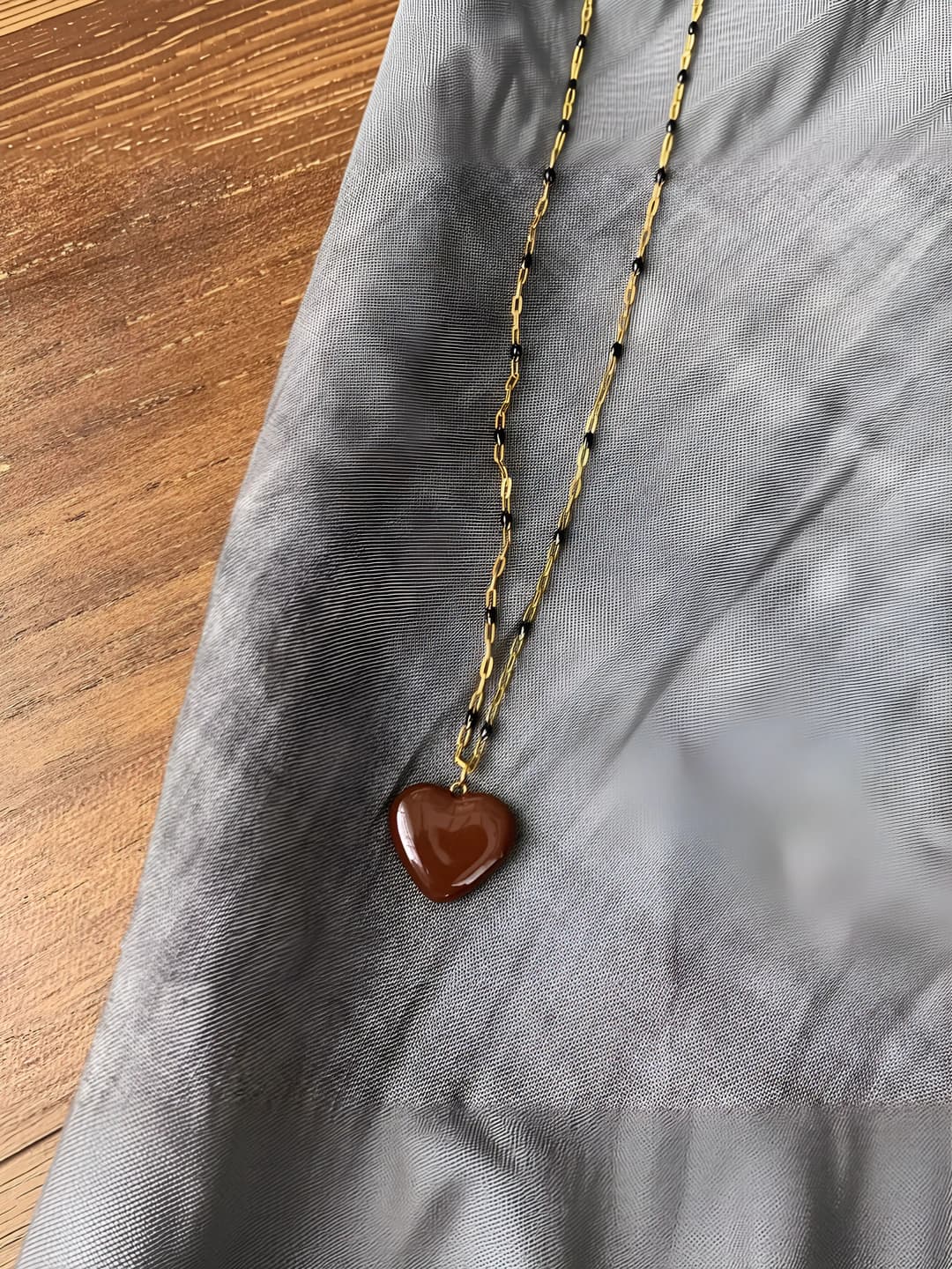 Red heart necklace #XL1414