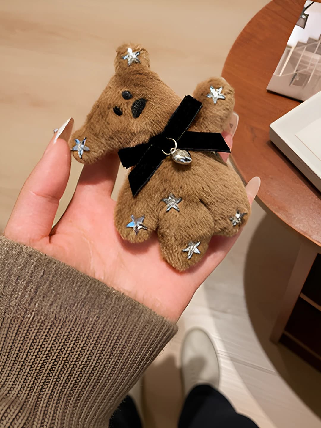 3# Black bow bear bb clip 8.5*11 cm