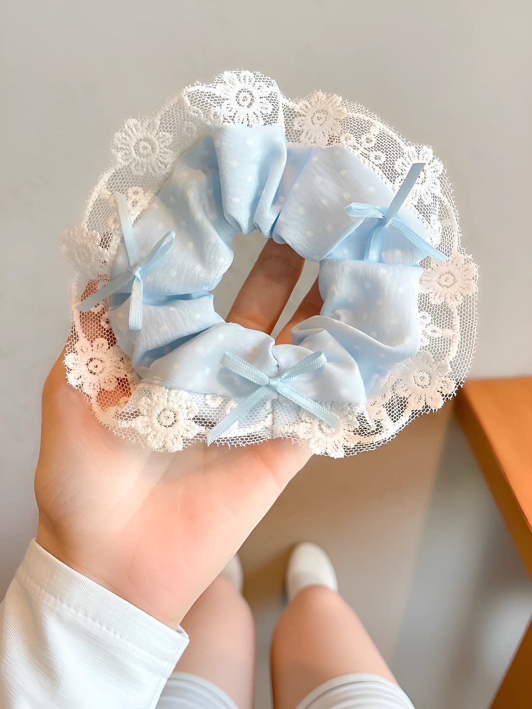 1# Blue bow-14 cm