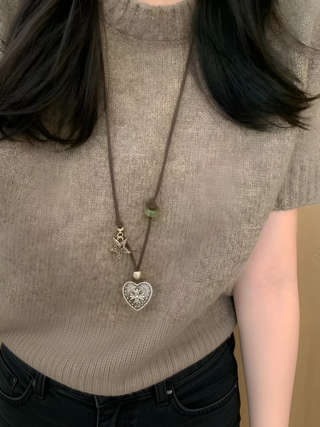 Cross heart necklace