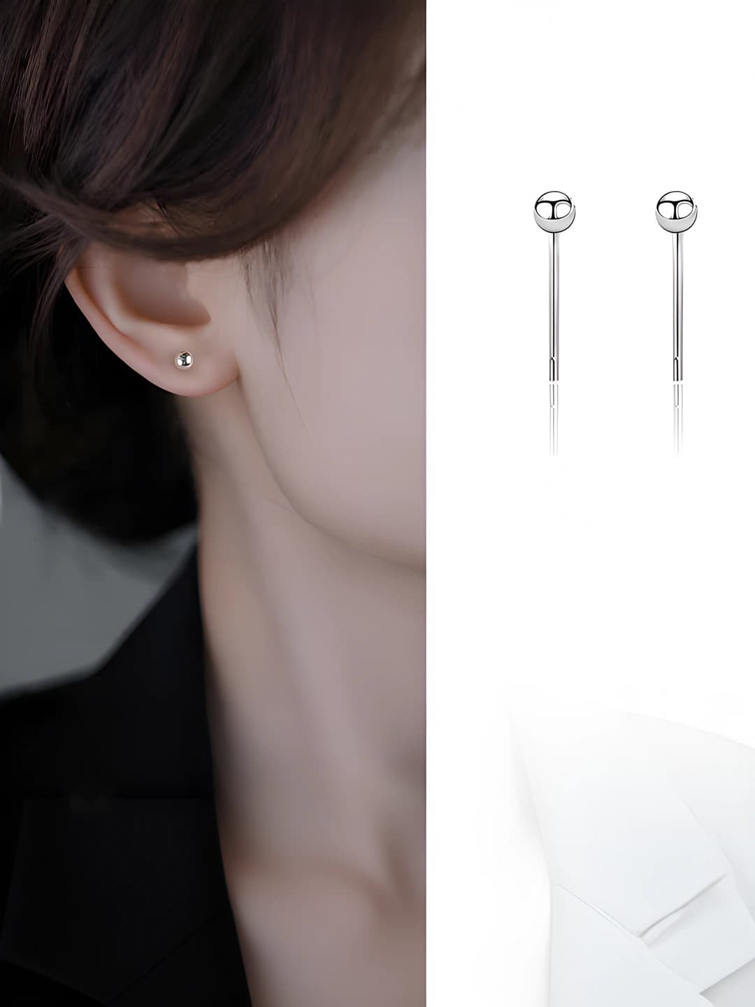 1# Simple small stud earrings