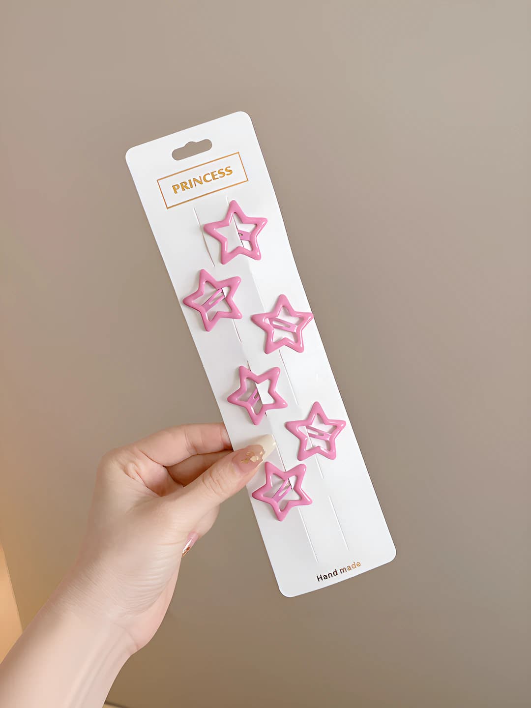 14# Dark pink resin star 6 pcs