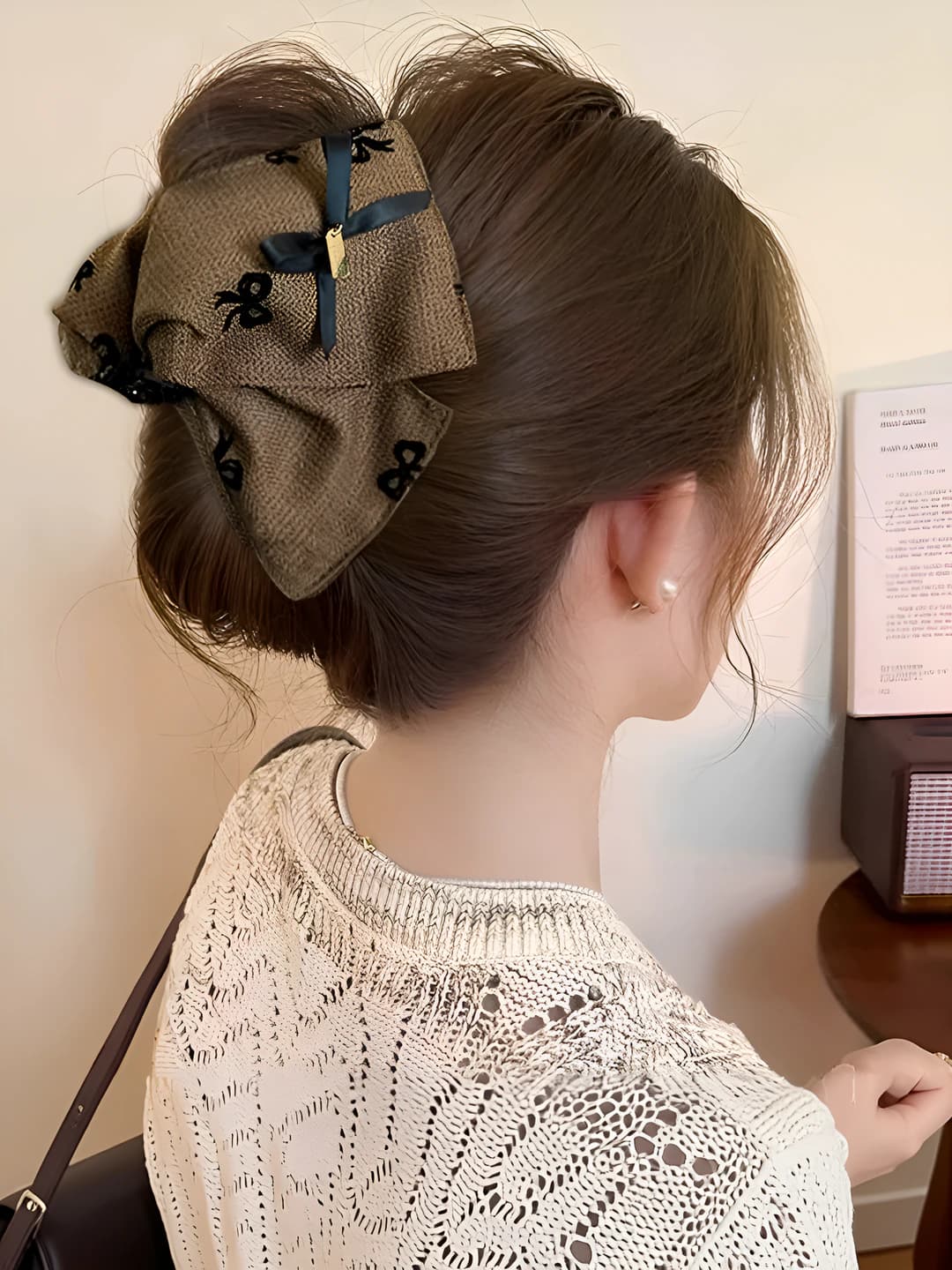 Coffee bow triangle clip 12.5 cm