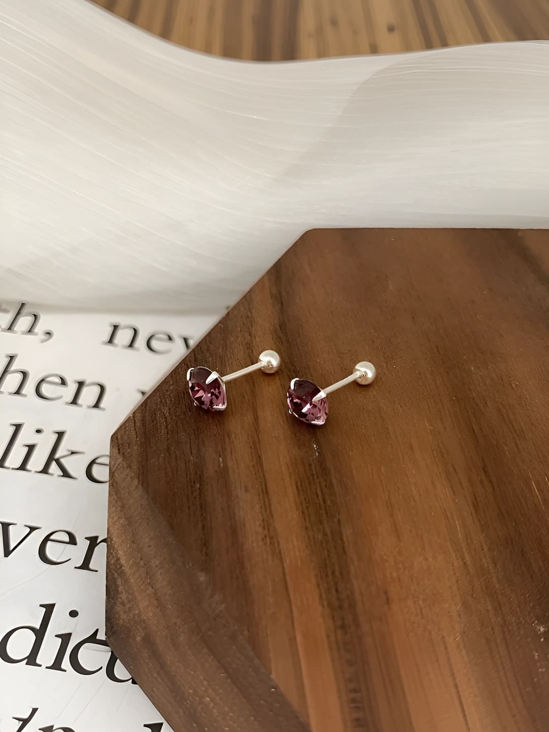 Purple earring 1 pc