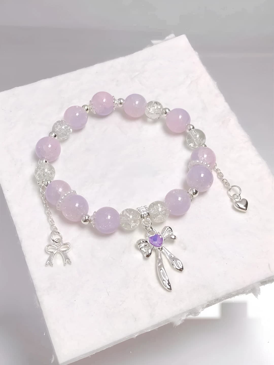 Heart and bow, purple