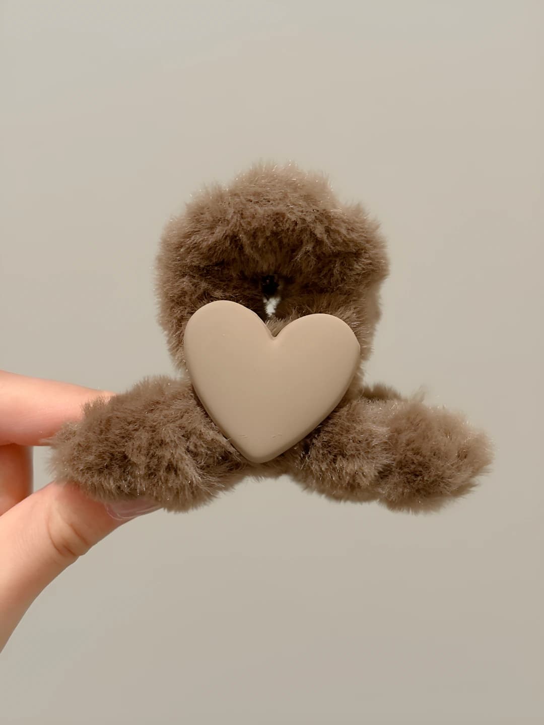 Coffee fur heart, 8.5 cm
